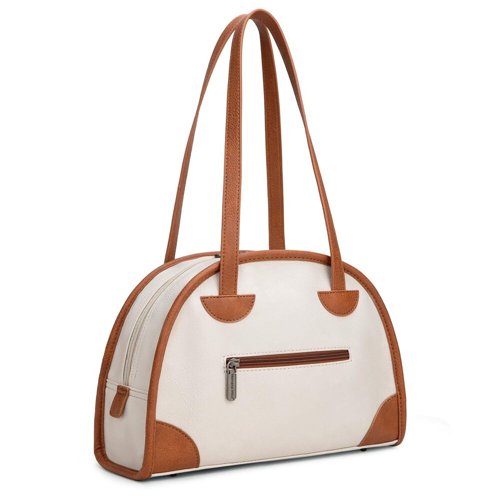6774 Purses and Handbags , Retro Style Bowling Handbag Classic Leather - Picture 6 of 8